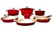 FancyCook 13 Piece Enameled Cast Iron Red Cookware Set. Super Sale!  : image