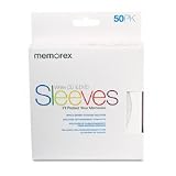 Memorex CD/DVD Sleeve with Window,Sleeve - White