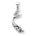 Sterling Silver Antiqued Mermaid Pendant