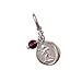 Cupid Love Charm with Purple Amethyst Bead title=
