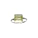 Sterling Silver Lime CZ Square Box Toe Ring