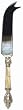 Decorative Stainless Steel Cheese Knife Mother of Pearl Handle Set/2
