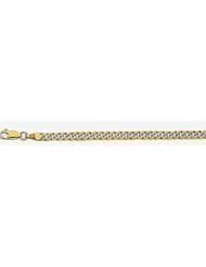 4mm White Pave Light Flat Cuban Chain 24"