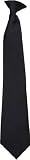Long Solid navy blue color boys clip on ties 17 inches long