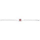 Sterling Silver Rope Medical ID Bracelet 6