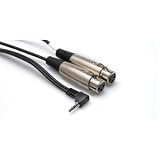 Hosa CYX405F Audio Y-Cable, Right-Angle Stereo 1/8