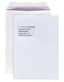 Produkt-Bild: Versandtasche DIN C4, selbstklebend, wei&szlig;, mit Fenster (45 x 90 mm), Packung: 25 St&uuml;ck