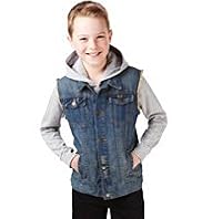 2 Piece Denim Gilet & Hooded Top Outfit