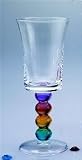 Pearl Stem 8 oz. Rainbow Acrylic Plastic Wine Glasses