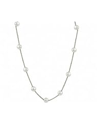 17" Sterling Silver "Smart Pearls" Necklace.This necklace features nine 8-8.5mm MOVEABLE freshwater cultured pearls.