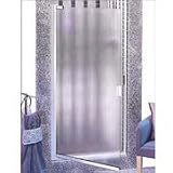 Framless 3/16 privot Swing Shower DoorObscured Glass , Wrought Iron Custom Door Width Custom 26 5/