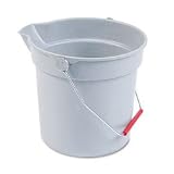 Buy Rubbermaid-Gray Brute Plastic 10 Quart Round Bucket (2963GY) Category: Mop Buckets...