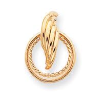 14k Polished and Twisted Fancy Post Earrings