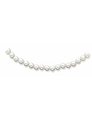 14K Gold 6.5-7mm White Akoya Saltwater Cultured Pearl Necklace 16 Inches