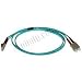 10Gb Aqua Fiber Optic Cable, LC to SC, Multimode Duplex (50/125) - 5 Meter
