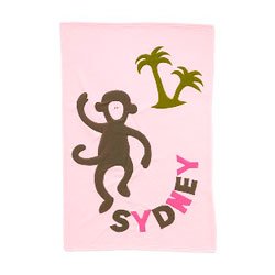 Personalized Pink Monkey Blanket product image
