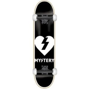 Mystery Heart Mini Complete Skateboard - 7.125 Black/White w/Thunders