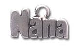 Solid Sterling Silver Nana Charm