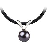 Brooke Black 7-8mm AA Freshwater Sterling Silver Pearl Pendant