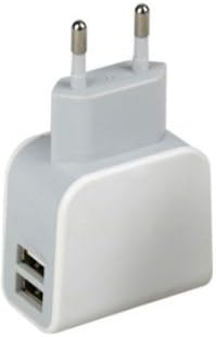 Soulmate EU 2 Port Dual USB Wall Plug Charger 3.1A Europe Travel Wall Adapter - White