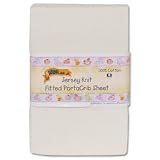 Kids Line Jersey Knit Fitted Porta Crib Sheet - Ecru
