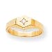 14k Childs Diamond Signet Ring - Size 3