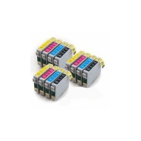 3 SETS OF T0715 ( T0711 T0712 T0713 T0714 ) Compatible Ink Cartridges for Epson Stylus SX400