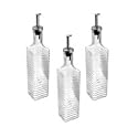 Farberware Glass Olive Oil Bottles, Set of 3, Beehive, 16 oz.