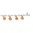 925 Silver Bracelet with Rose Gold Charms- 8.5 IN