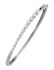 Journey Diamond Bracelet 14K White 1 Ct Tw 65452