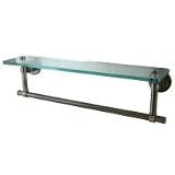 Allied Brass 16 GLASS SHELF WITH TOWEL BAR WS-1TB/16-PC