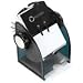 Rolodex 1734234 Rolodex Metal Mesh Rotary Business Card File, 400-Card Capacity, Black/Silver