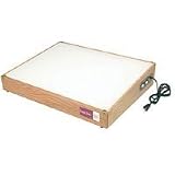 Porta-Trace 12 x 14 Wood Light Box, 5/8 Thick Solid Oak Frame, with Two 8 watt, 5000K. Lamps.