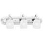 Thomas Lighting SL7533-4 Rhumba - Three Light Bath Fixture, Chrome Finish with White Blown Cased Glass