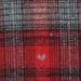 Red & Grey Plaid Flannel w/ Hearts Adult footie Footed Pajamas w/ Drop-seat