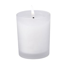 Set of 72 Glass candle holder w wax; bulk packed