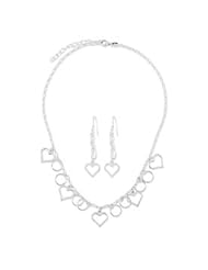 Genuine IceCarats Designer Jewelry Gift Sterling Silver Necklace And Earring Set
