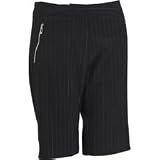 bette & court 22 Pinstripe Bermuda Short (COLOR: Black, WOMENS SIZE:14)