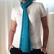 NOVICA 100% alpaca scarf, 'Celeste Trends'