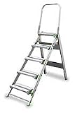 Industrial Grade 2KFG7 Step Stool, Aluminum, 5 Step