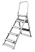 Industrial Grade 2KFG7 Step Stool, Aluminum, 5 Step
