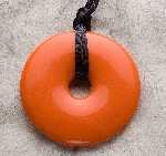 Teething Bling Pendant - Donut Shape (Coral)