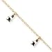 14k Enameled Penguin Anklet - 9 Inch - JewelryWeb