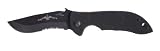 Emerson Mini-Commander Folding Knife Black-T Combo Mod Drop Point Ambi Thumb Disc Liner... by Emerson