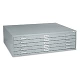 SAFCO 5-Drawer Steel Flat Files - Dark gray