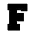 Varsity Lettering Letter F White Decal