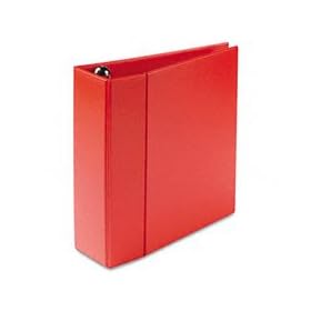 New-Avery 79584 - Heavy-Duty Vinyl EZD Ring Reference Binder, 4 Capacity, Red - AVE79584