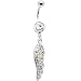 Clear Aurora Jeweled Angel Wing Belly Ring