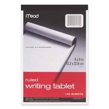 Mead #70102 100CT6x9 Writing Tablet