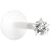 16 Gauge 3/8 Clear 3mm CZ Star Labret Monroe
